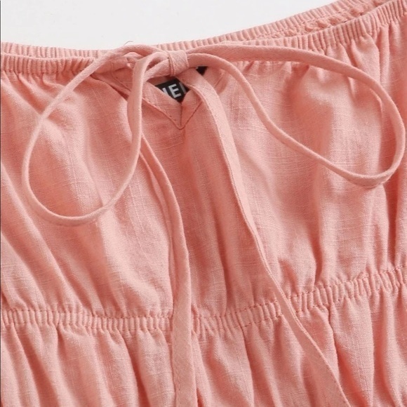 SHEIN Puff Short Sleeve Tiered Ruffle Summer Dress - Picture 3 of 9